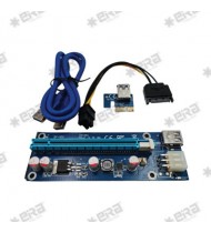 PCI-E Extender Riser Card x1 to x16 USB 3.0 (6-pin) ER1021