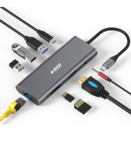 USB Type-C to 9 in 1 Multiport Hub- Altima ER2009UC9